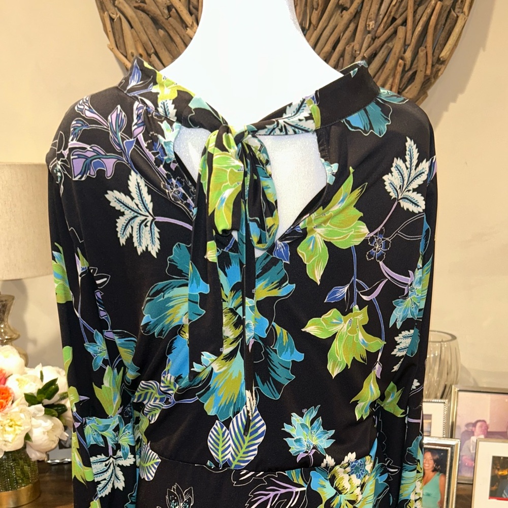 Beautiful Hale Bob Tie neck shift dress - L - Picture 4 of 5